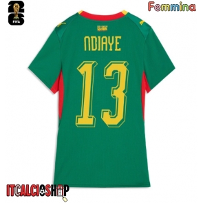 Senegal Iliman Ndiaye #13 Seconda Maglia Femmina Mondiali 2026 Manica Corta